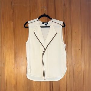 DKNY Cream Sleeveless Women's Top